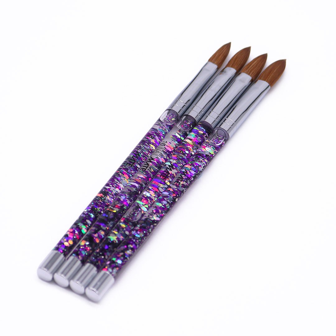 100% Kolinsky Acrylic Nail Brush | Galaxy Aqua