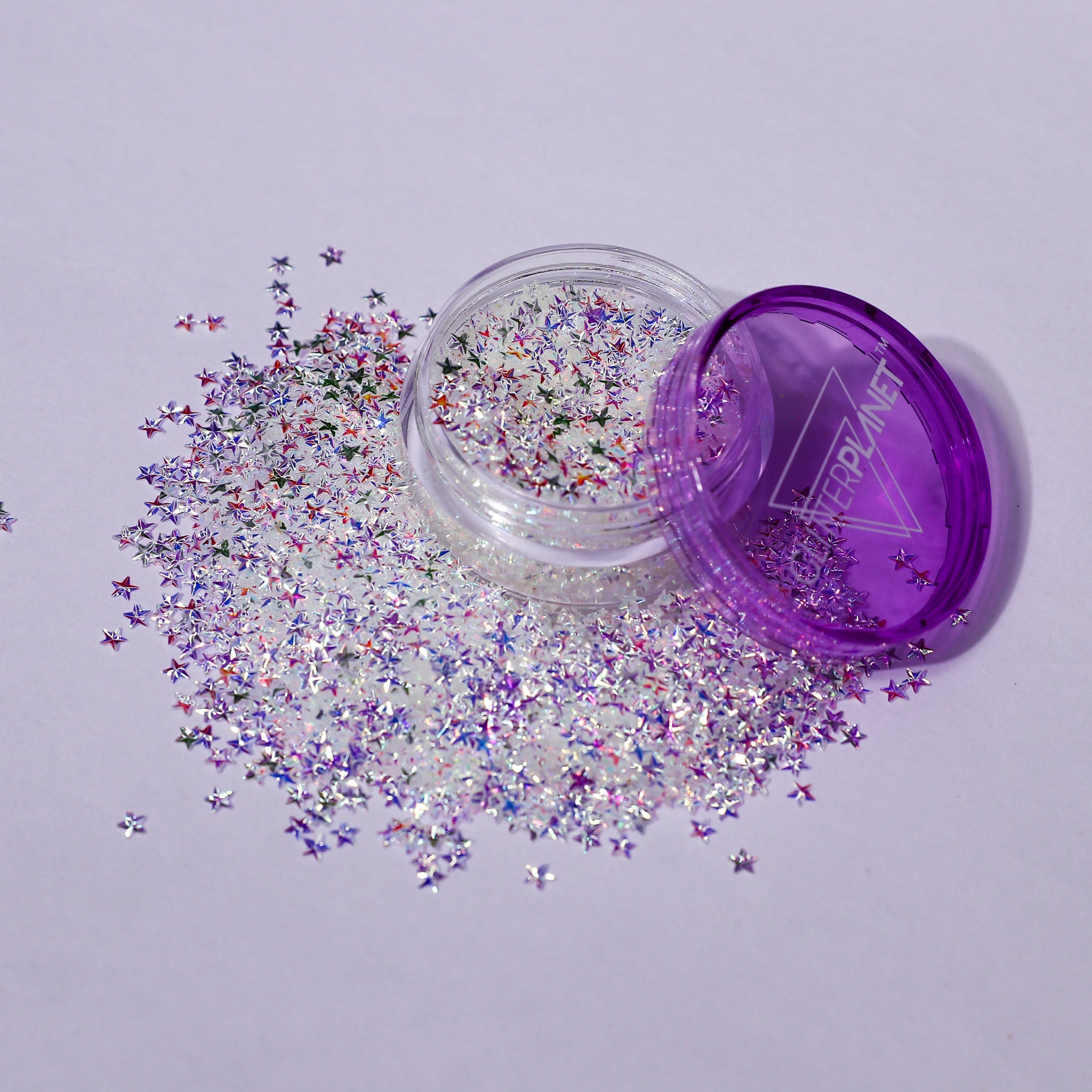 3D Iridescent Stars Loose Nail Glitter 3g