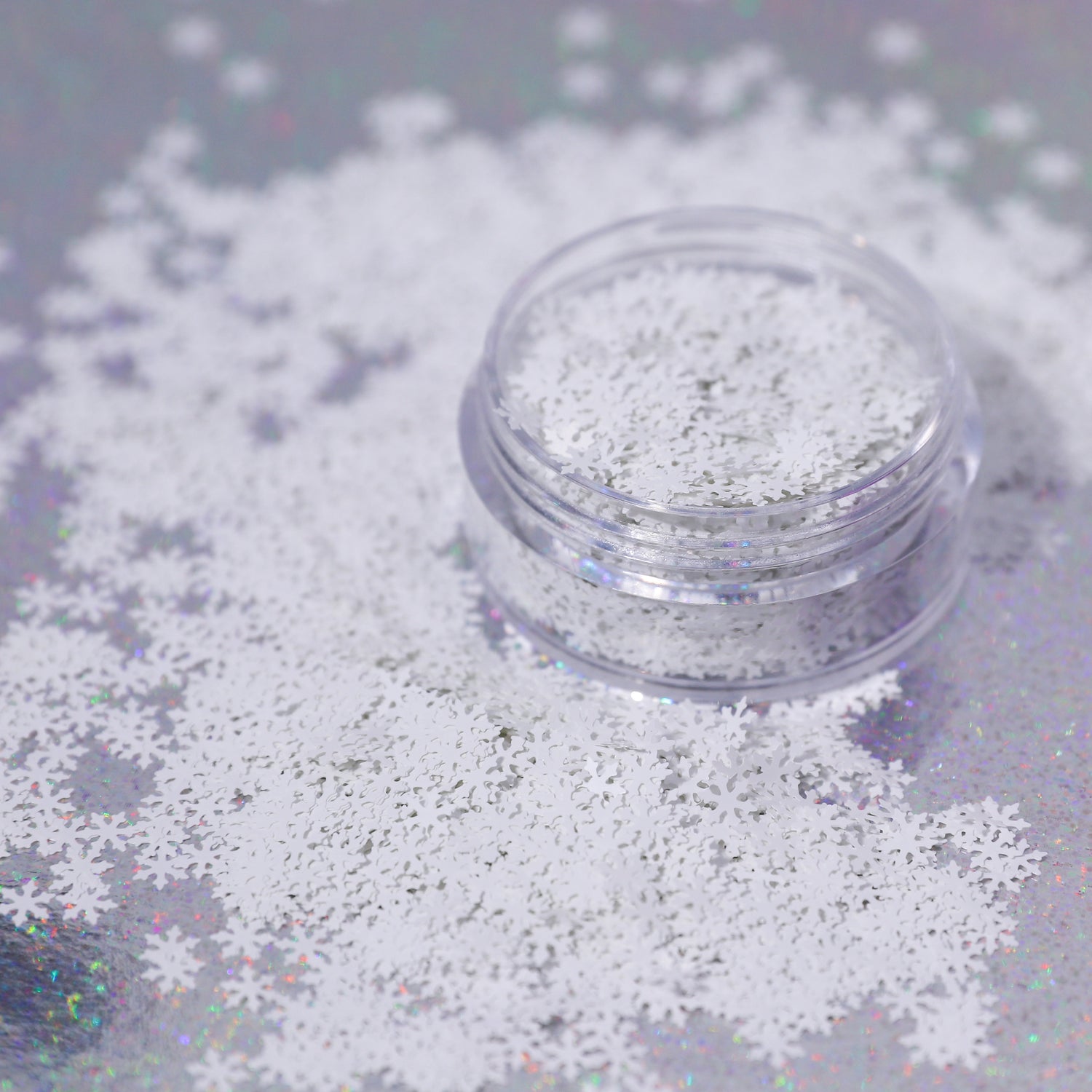 White Snowflake Shape Nail Glitter 5g
