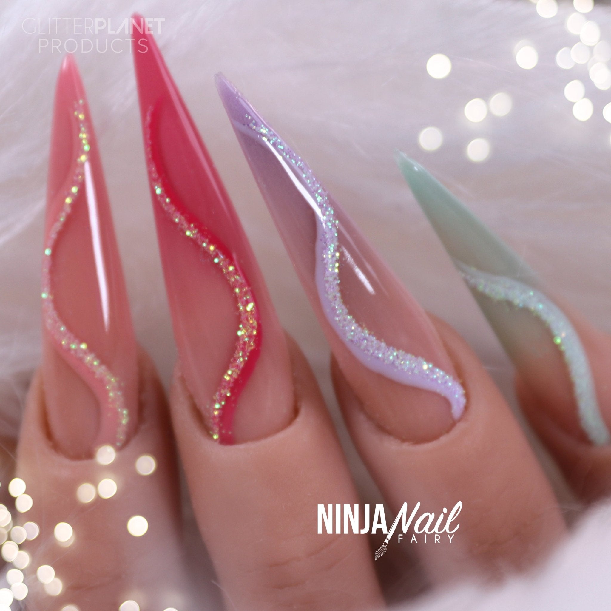 Easy tips Clear Long Stiletto Nail Tips 500pcs