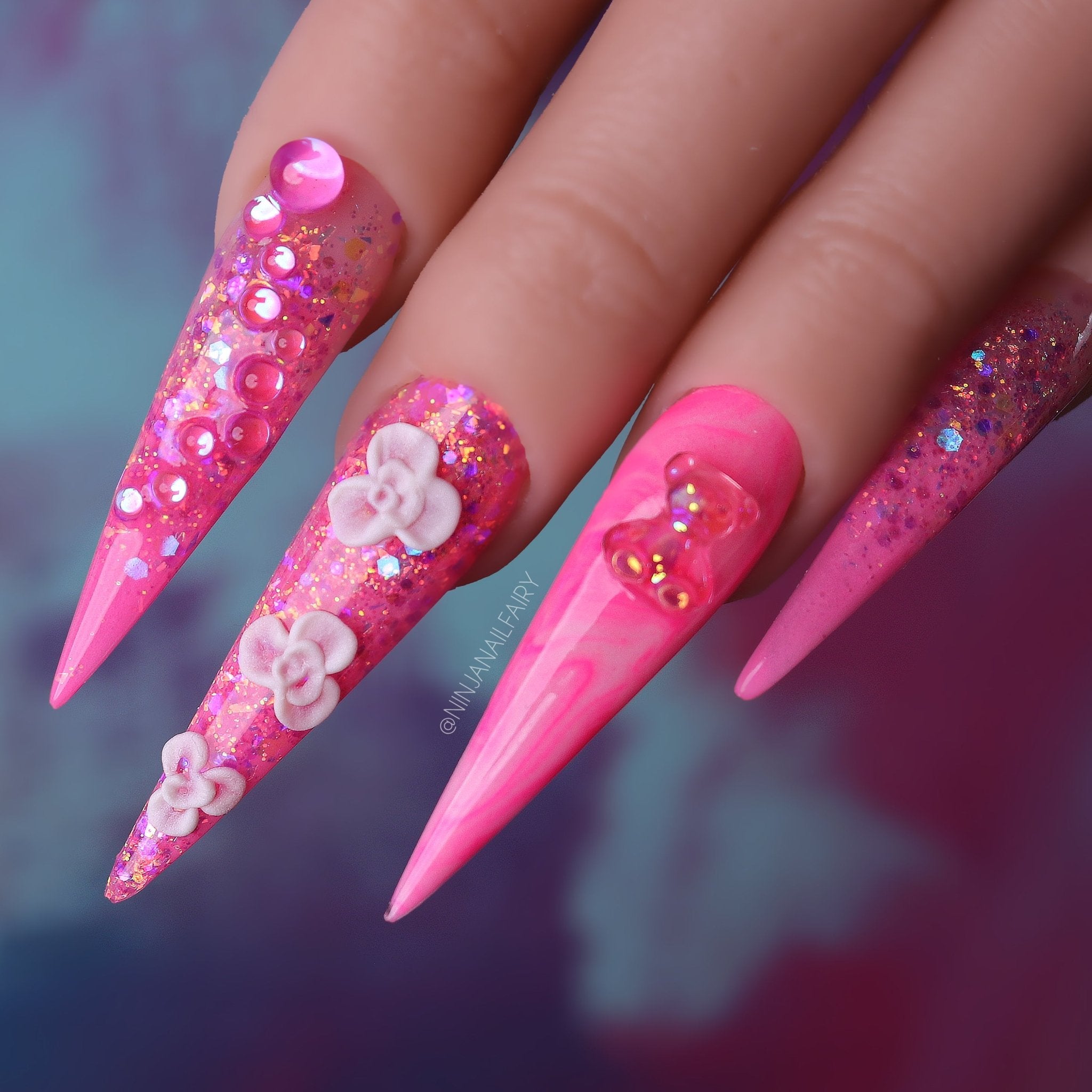 Easy tips Clear Long Stiletto Nail Tips 500pcs