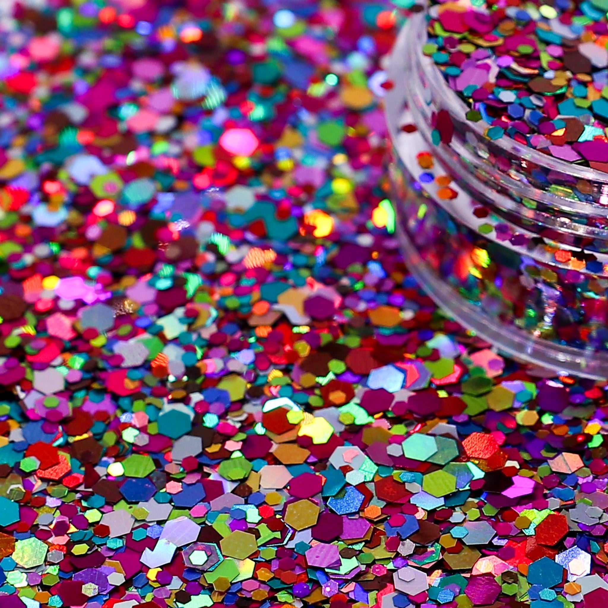 Carnival Multi colour Holographic Chunky Nail Glitter 5g