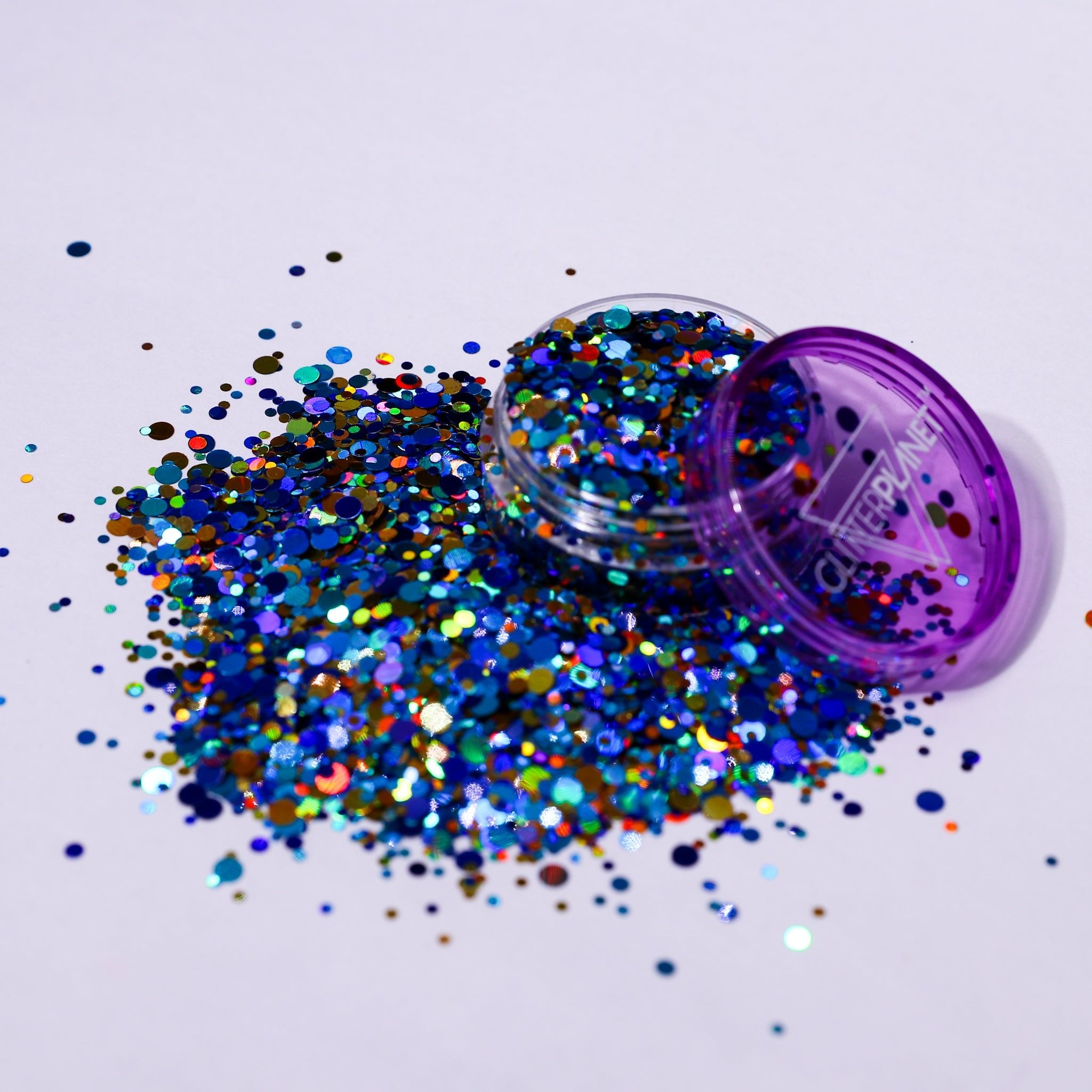 Celebrations Blue and Gold Holographic Nail Glitter