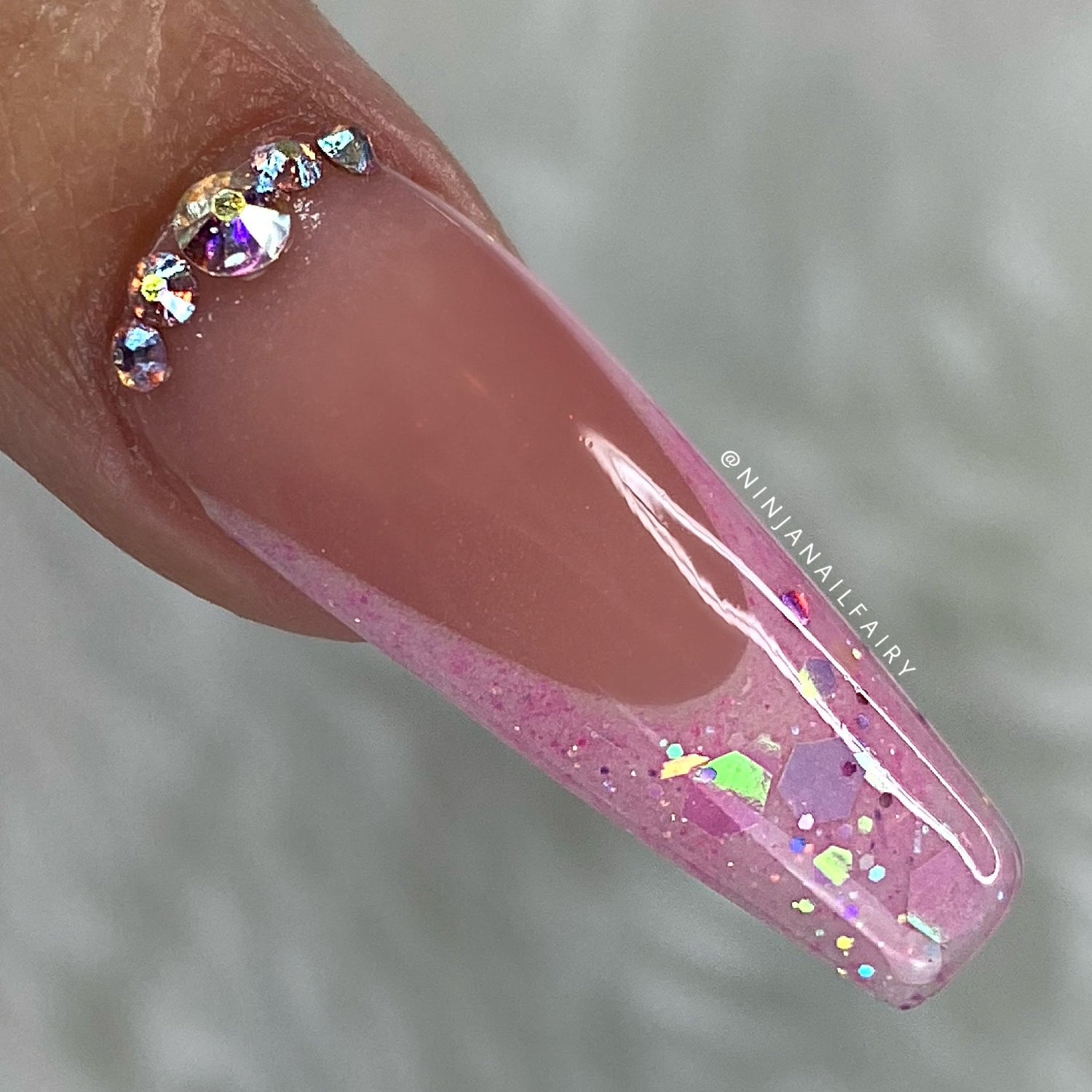 Frillies Pink Acrylic Nail Powder