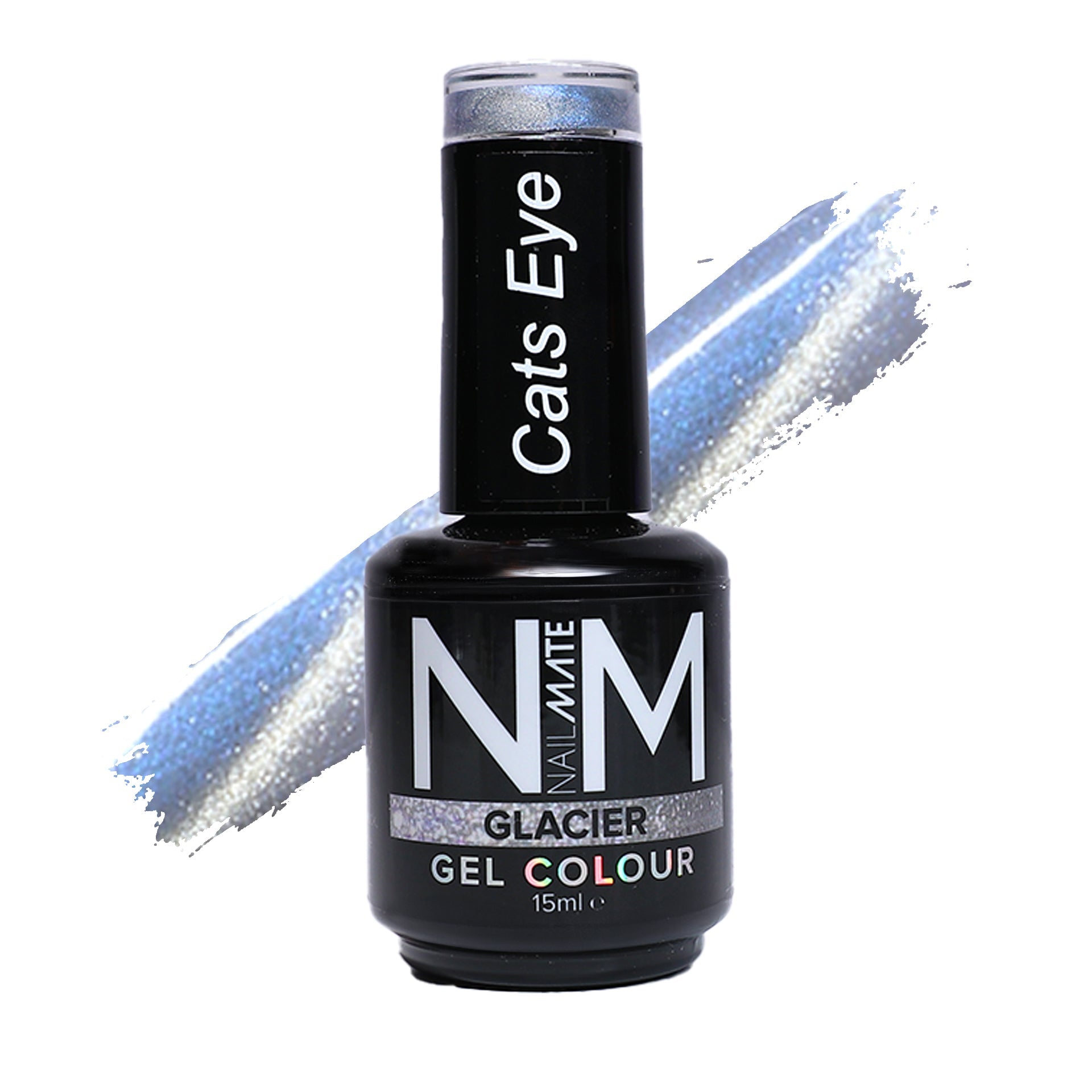 Glacier โ Iridescent Silver Blue Cat Eye Gel Polish