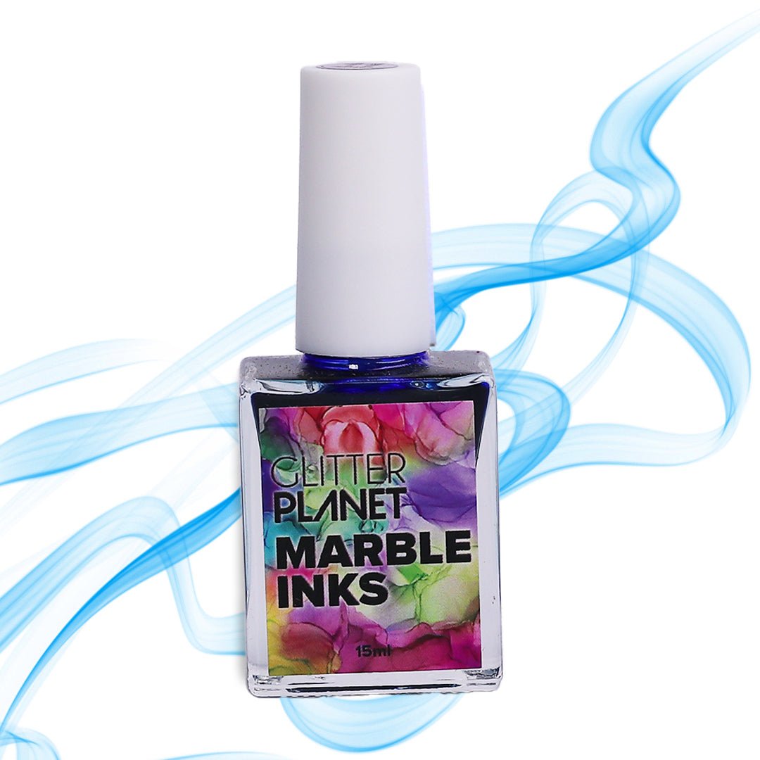 Glitter Planet Marble Art Ink - Aqua