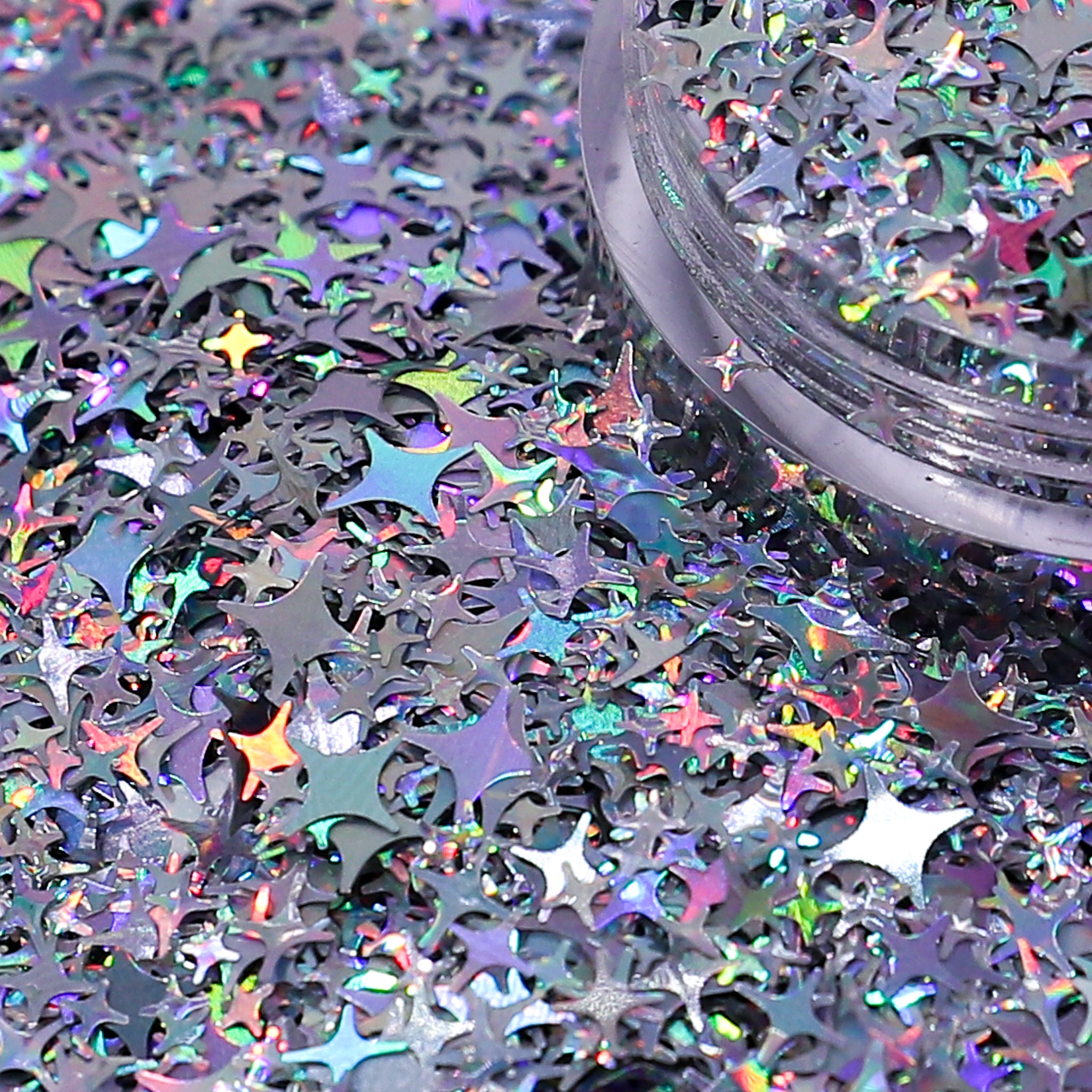 Silver Holographic Lens Flare Nail Glitter