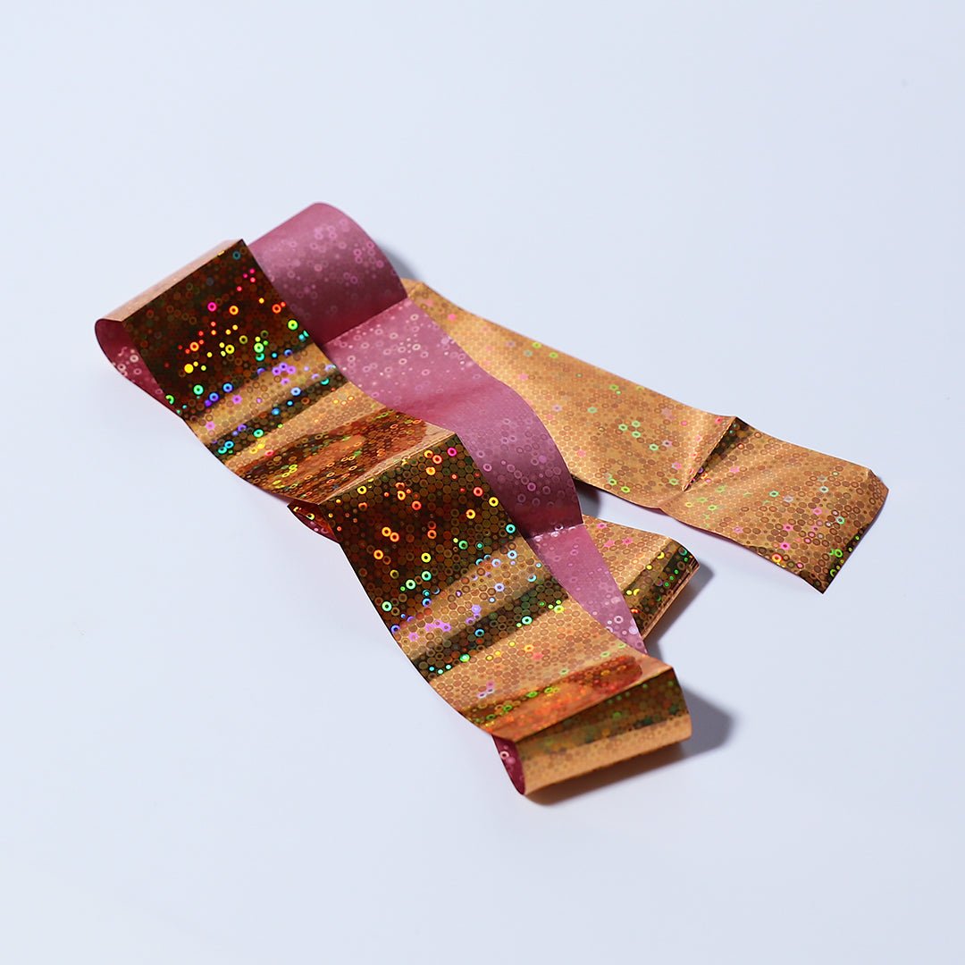 Gold Holographic Patterned Nail Art Foil