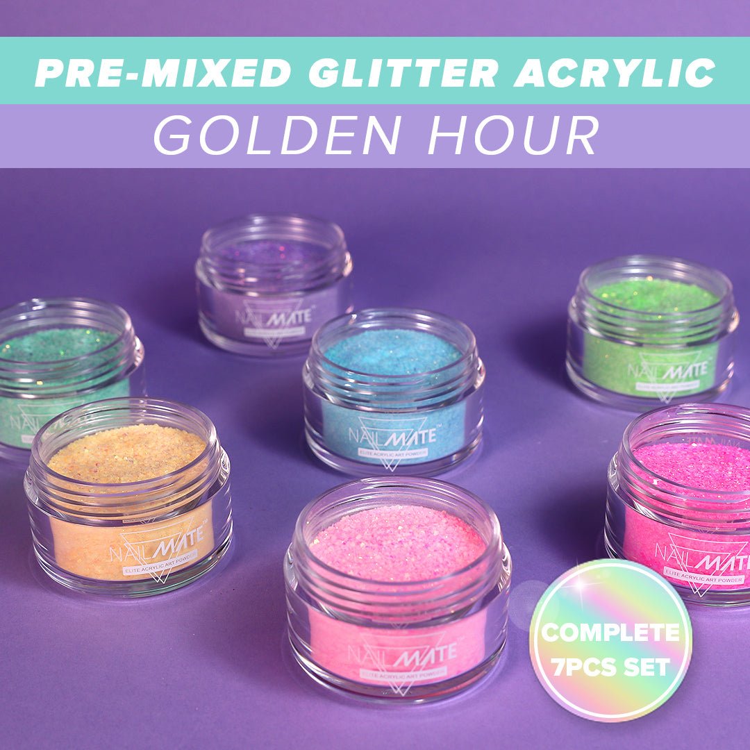 Golden Hour Iridescent Glitter Acrylic Collection