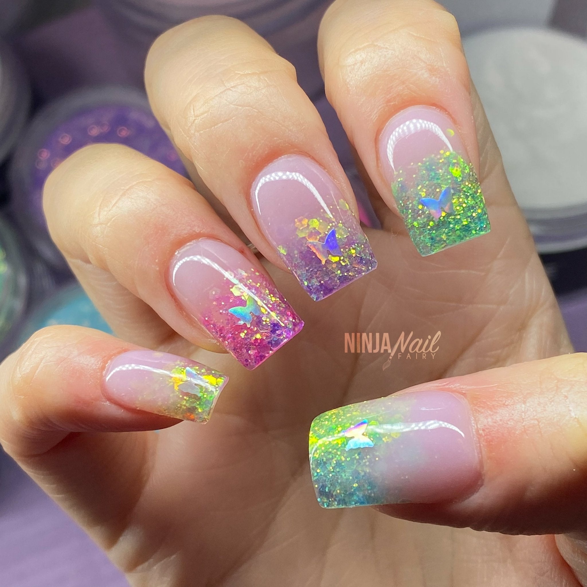 Golden Hour Iridescent Glitter Acrylic Collection