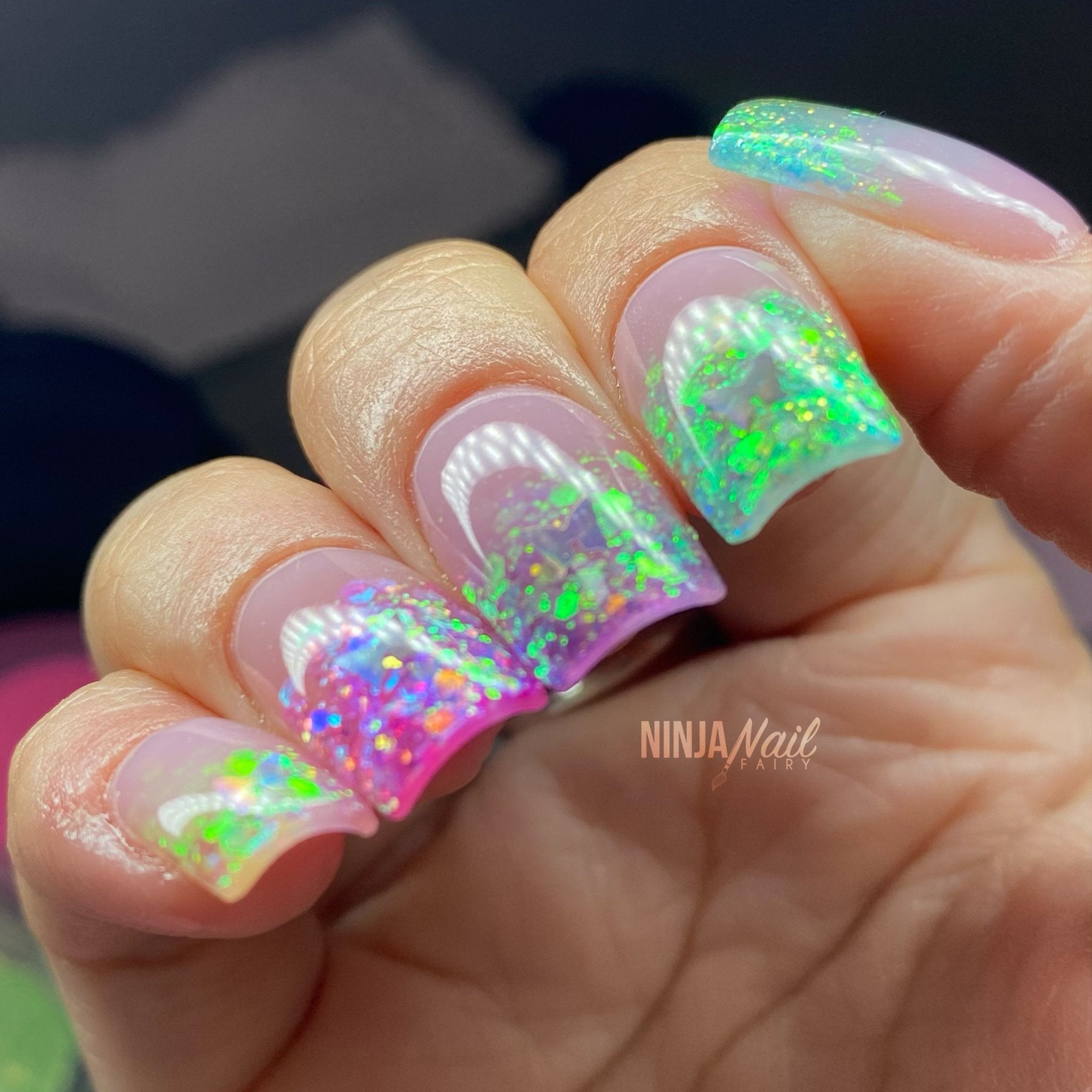 Golden Hour Iridescent Glitter Acrylic Collection