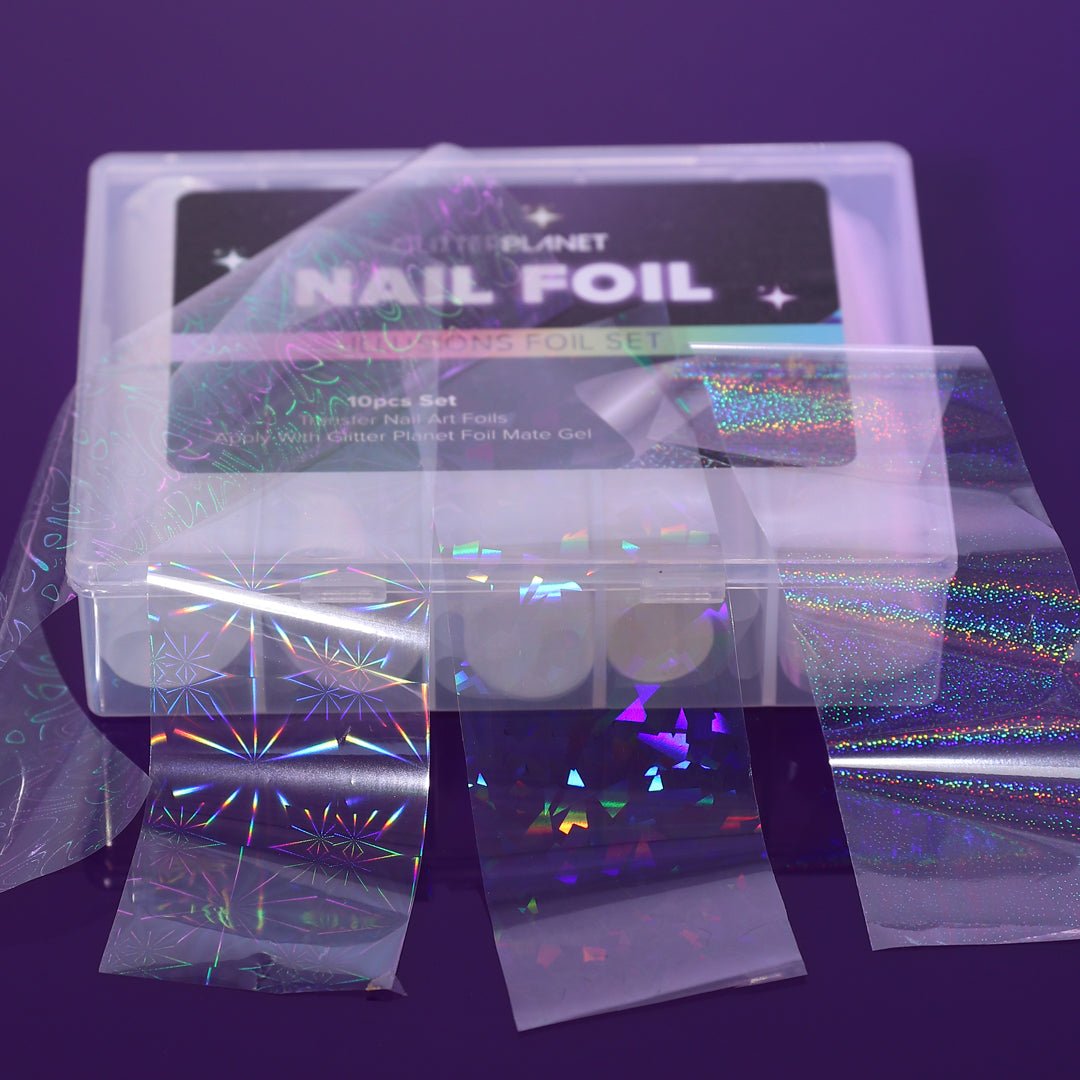 Illusions Clear Iridescent Nail Foil Set