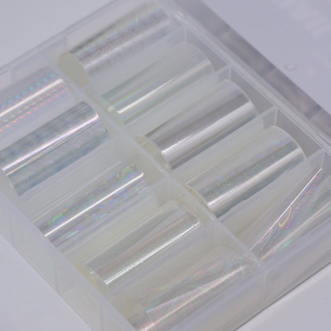 Illusions Clear Iridescent Nail Foil Set