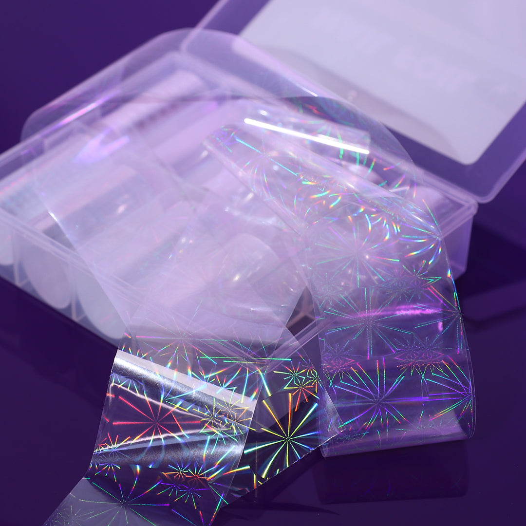 Illusions Clear Iridescent Nail Foil Set