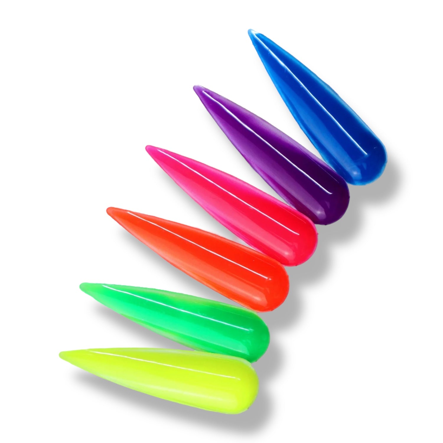 Neon Brights Coloured Acrylic Set x 6 pcs