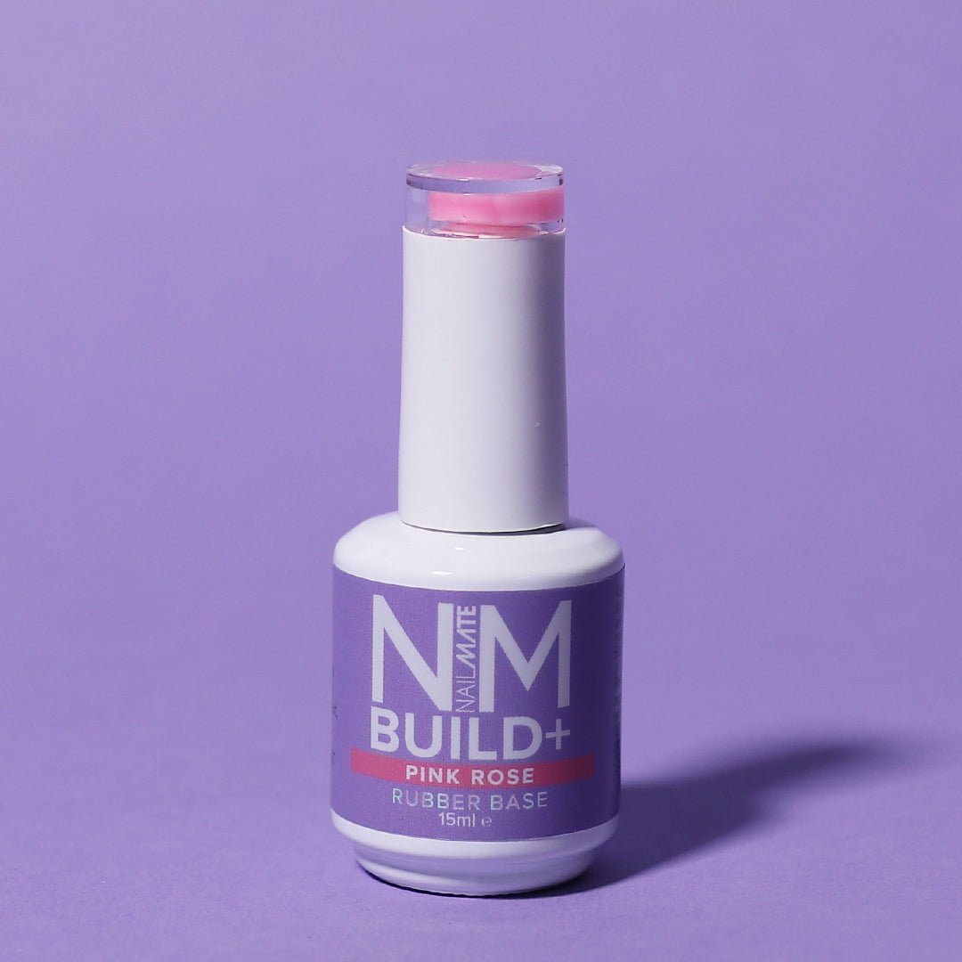 NM BUILD+ Builder Gel displayed in the bottle - Pink rose colour