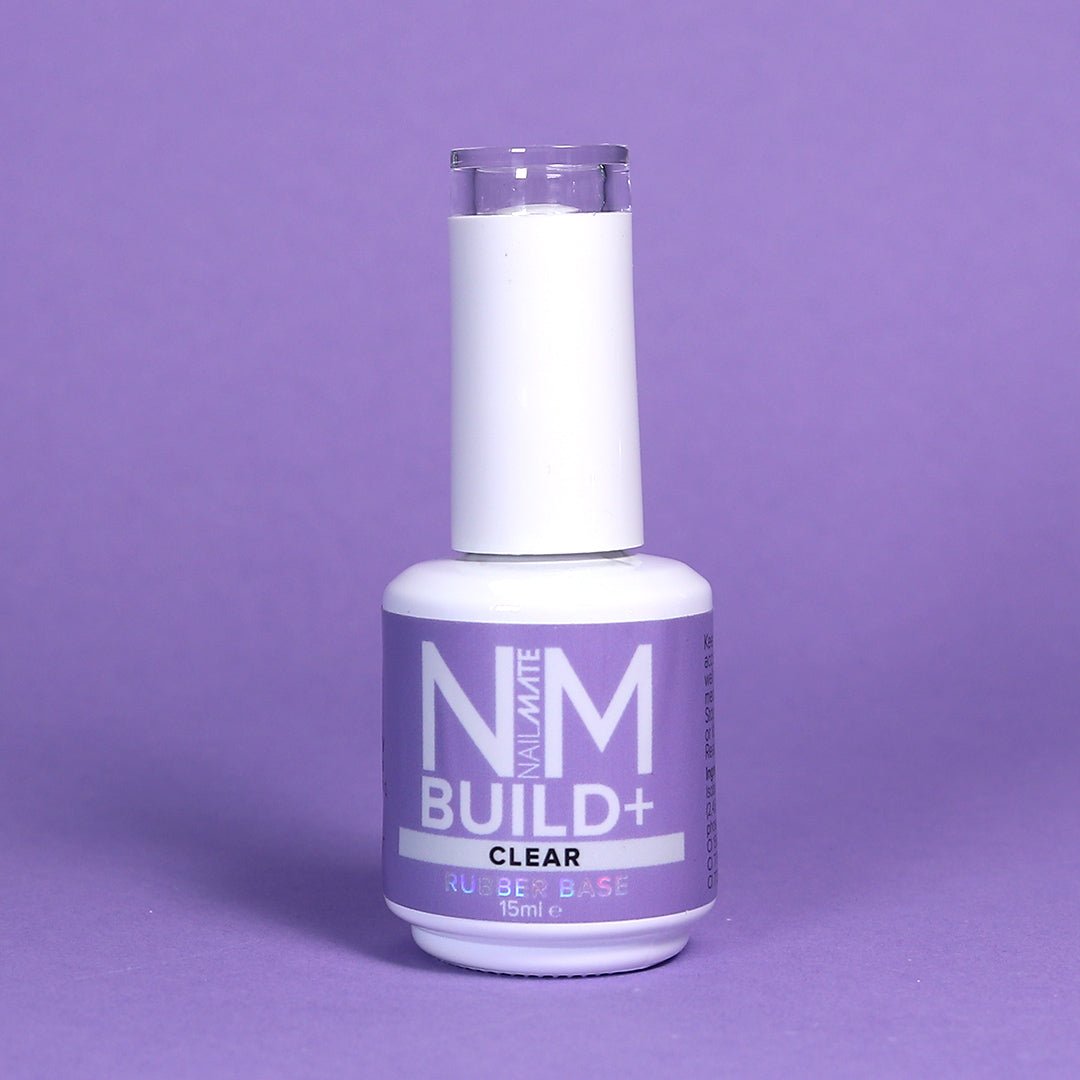 NM BUILD+ Builder Gel displayed in the bottle - clear