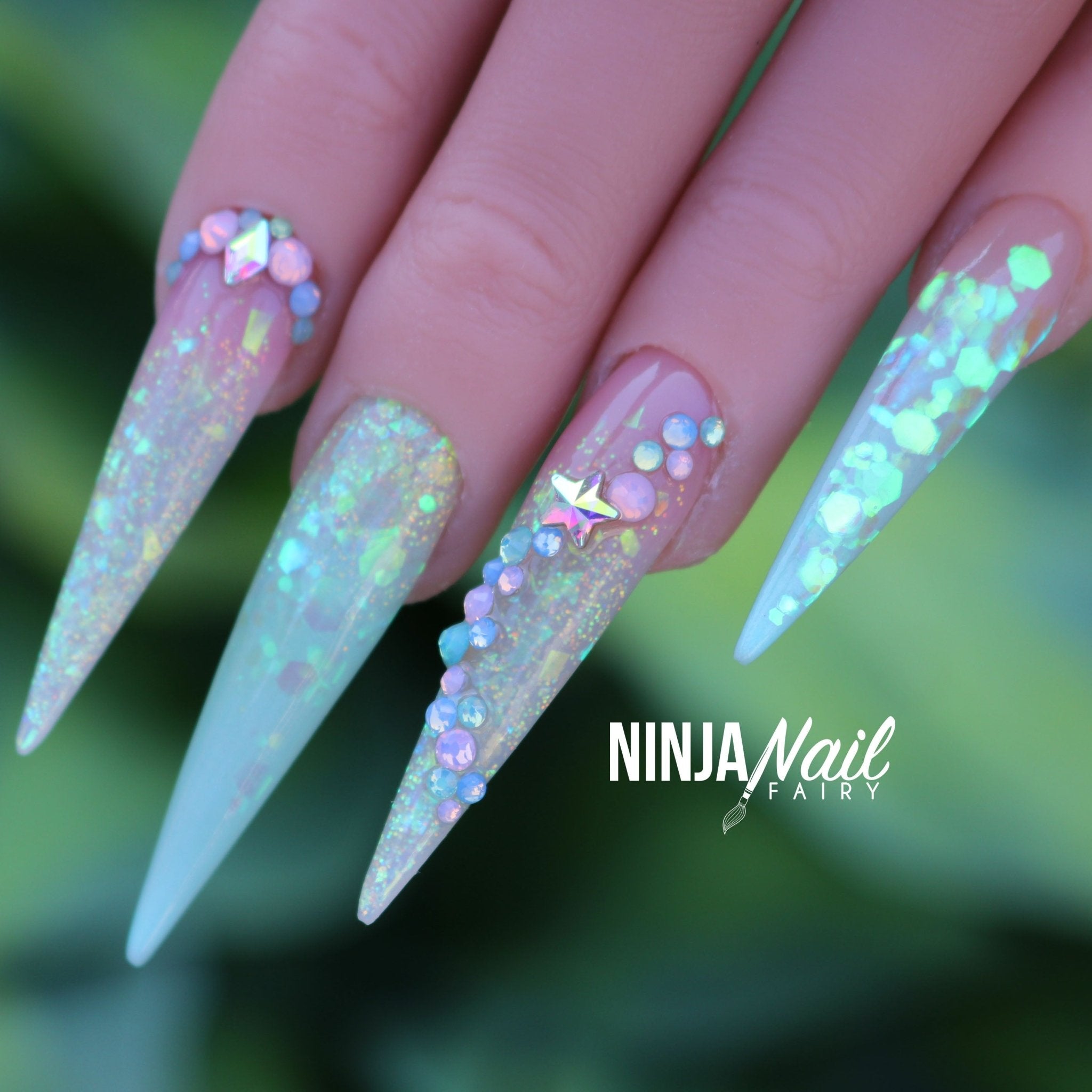 Easy tips Clear Long Stiletto Nail Tips 500pcs