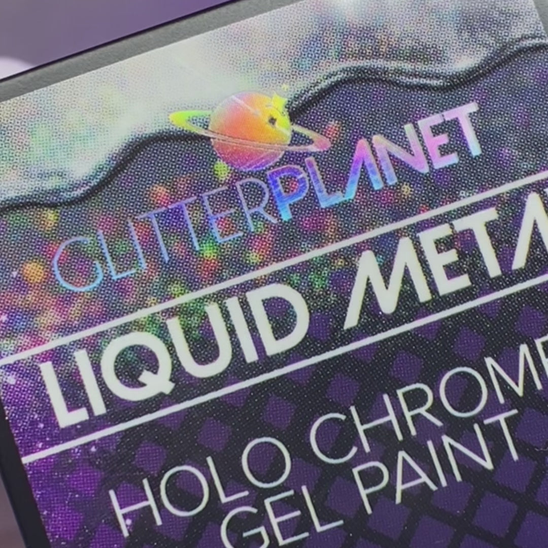 Holographic Silver Magic Liquid Metal Chrome Gel Paint