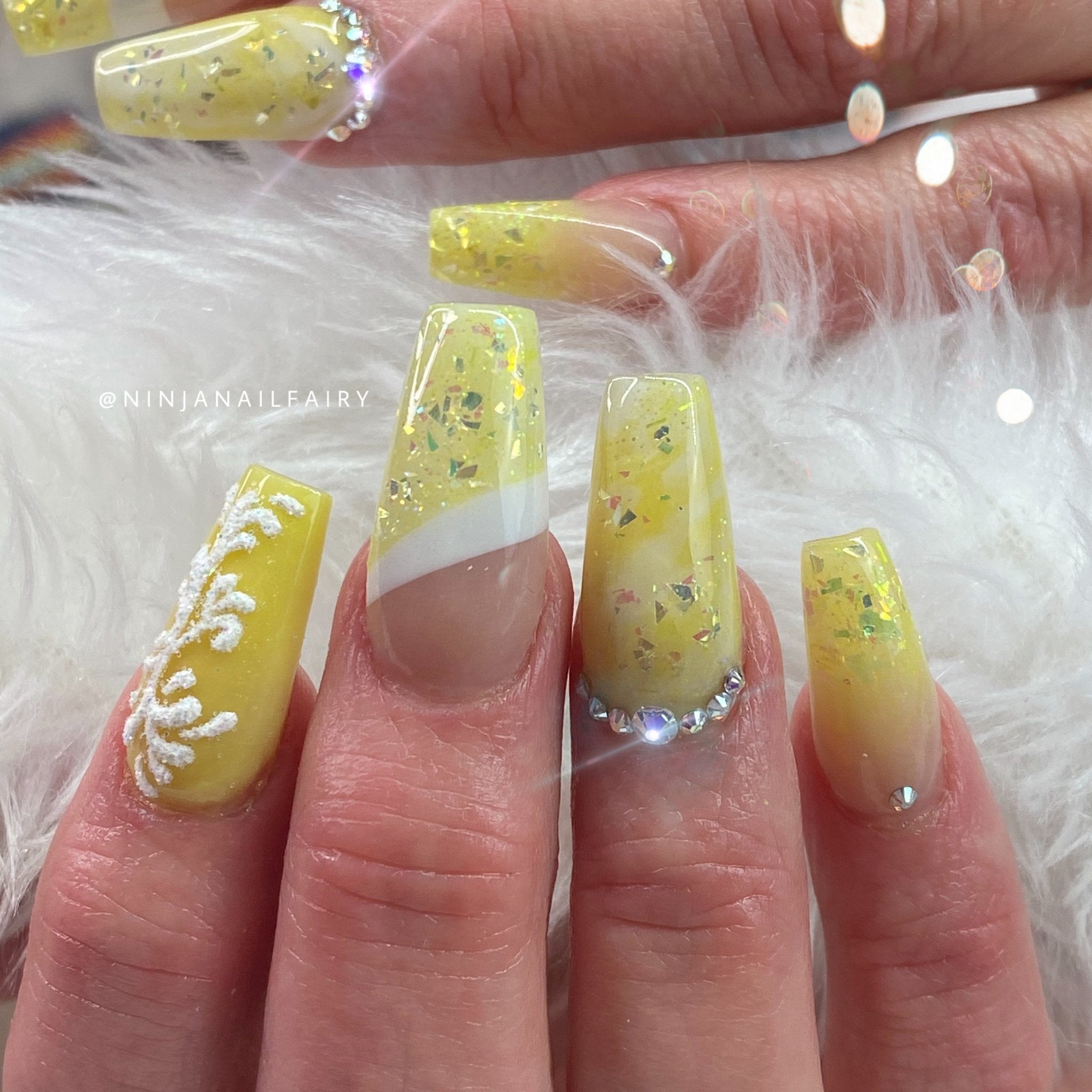 Shorties Lemon Yellow Acrylic Nail Powder