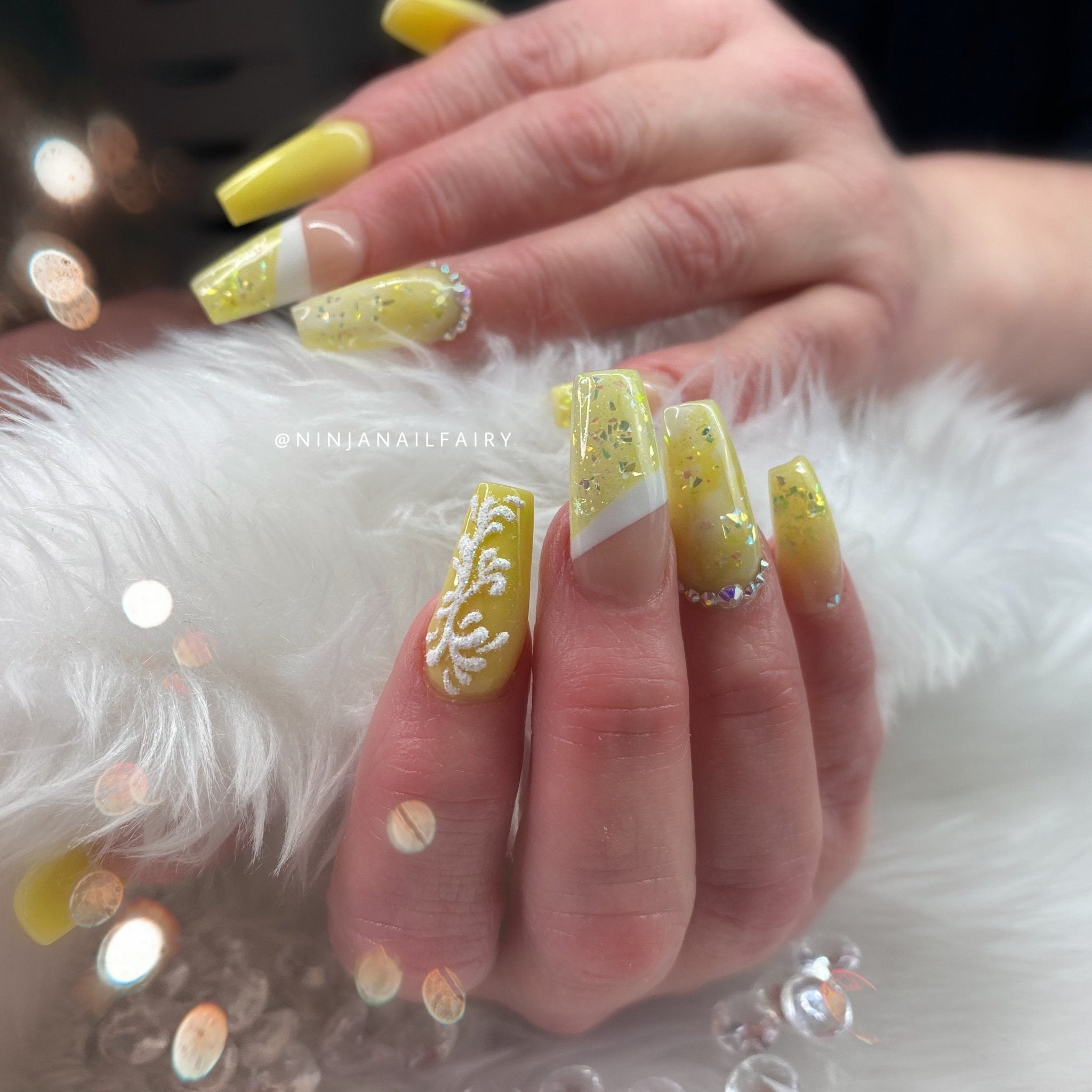 Shorties Lemon Yellow Acrylic Nail Powder