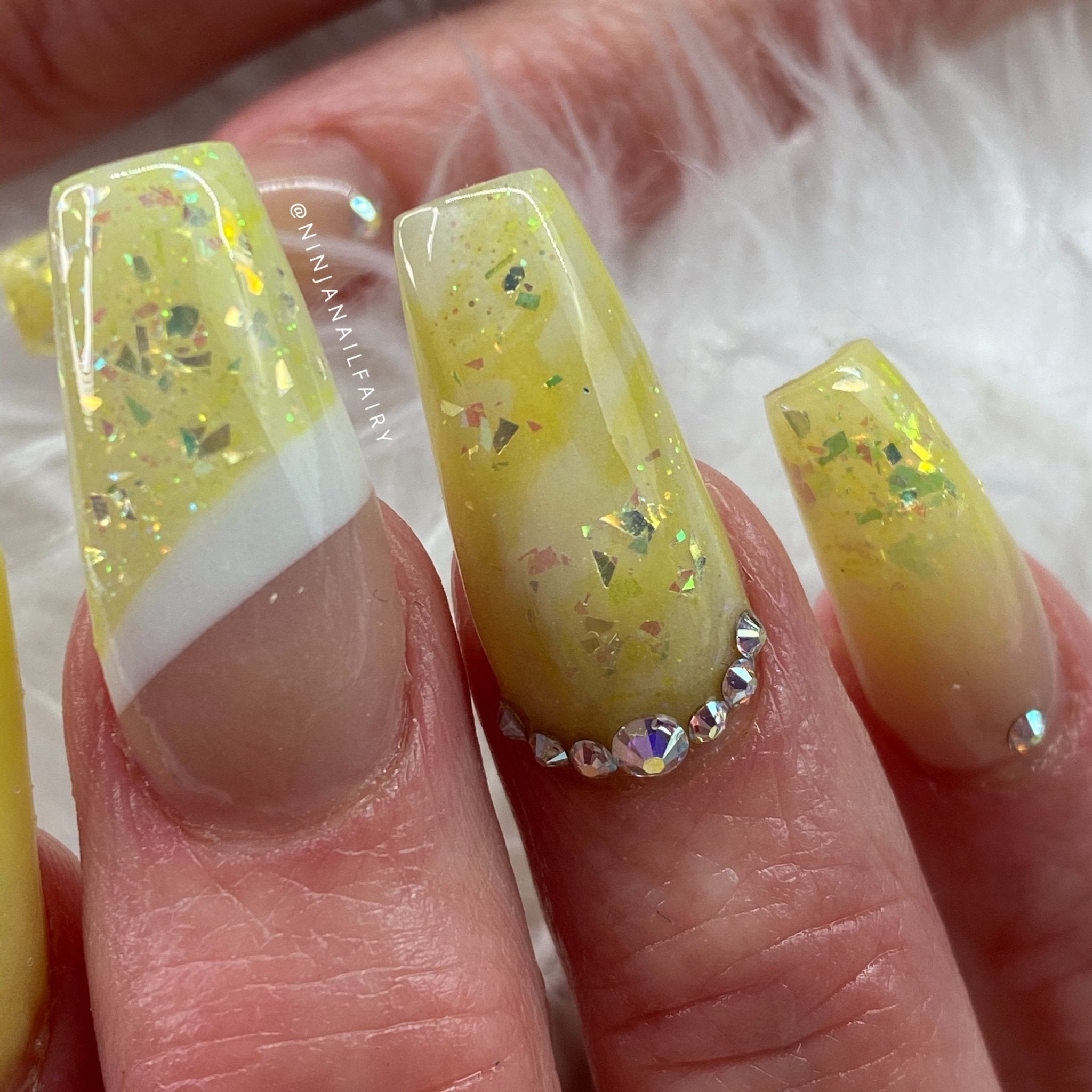 Shorties Lemon Yellow Acrylic Nail Powder