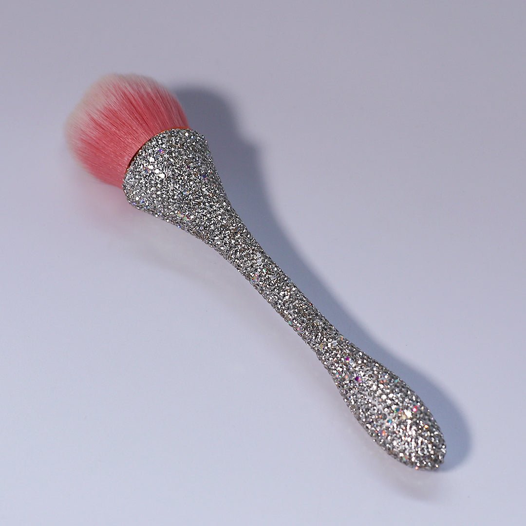 Silver Bling Handle Nail Art Dust Brush