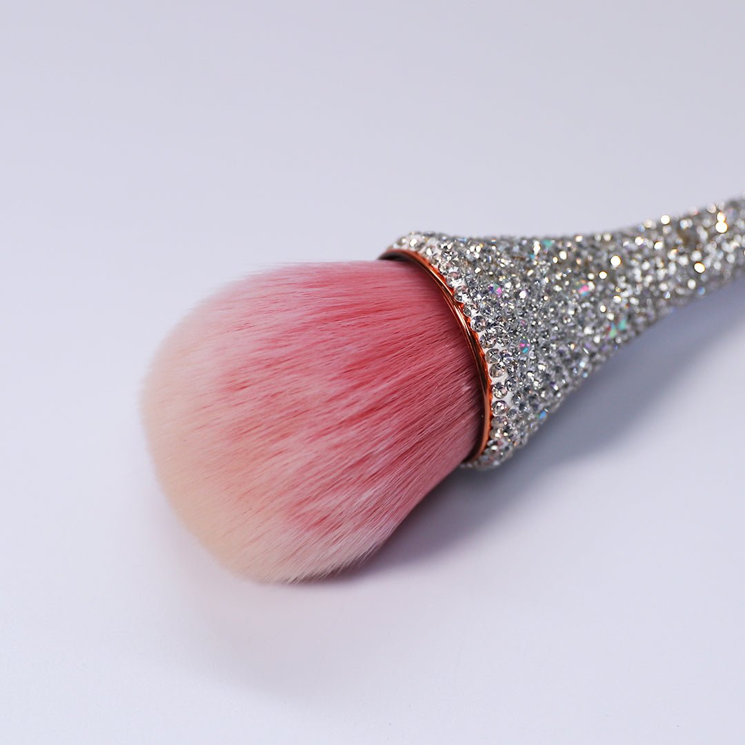 Silver Bling Handle Nail Art Dust Brush