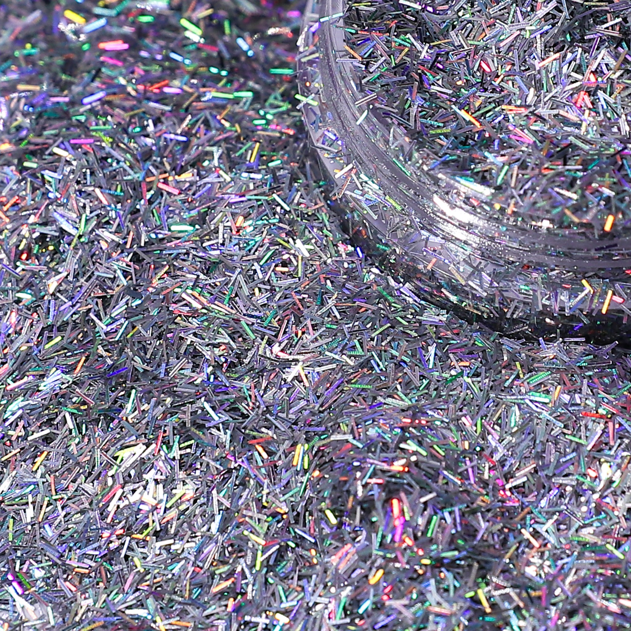 Silver Holographic Tinsel Nail Glitter 5g
