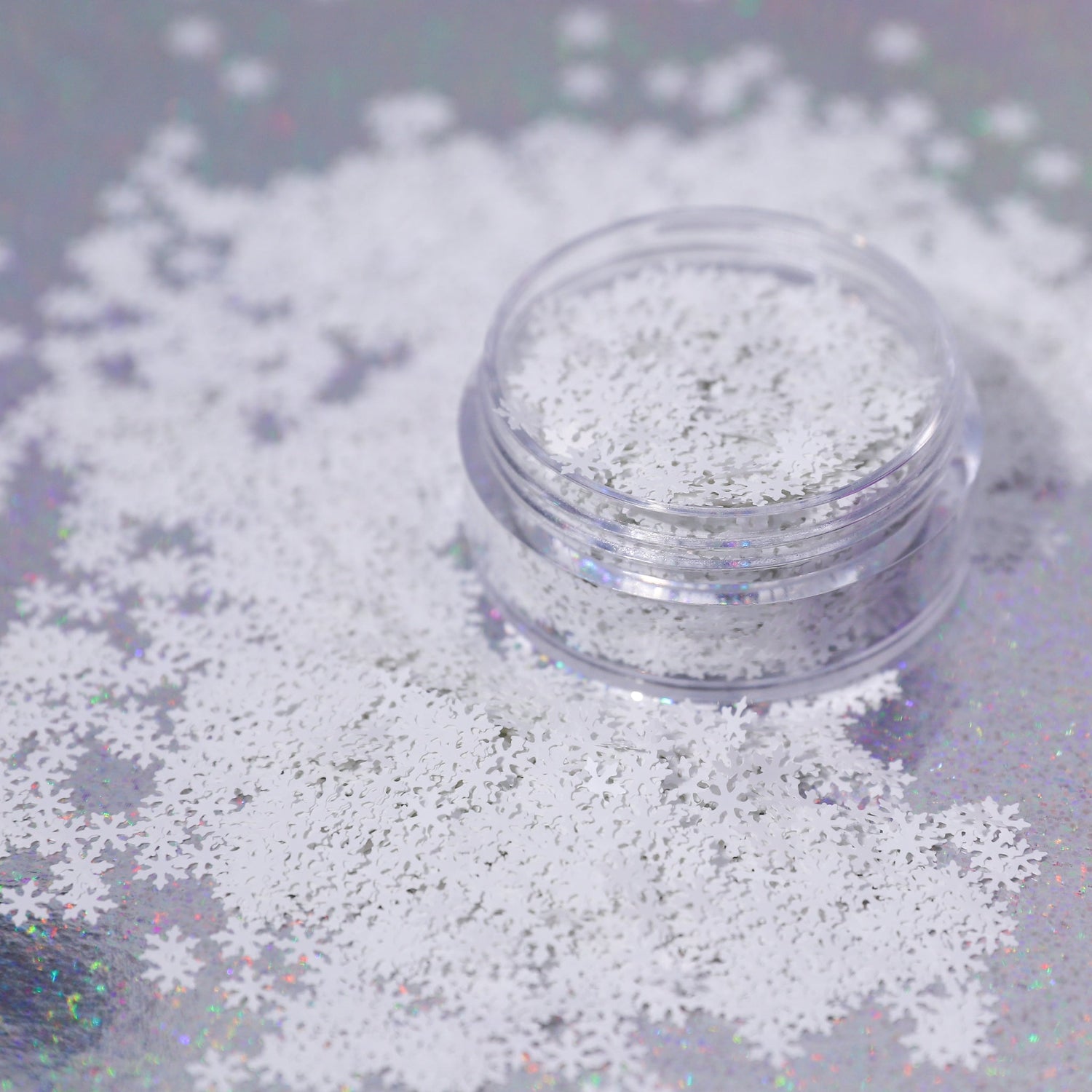 White Snowflake Shape Nail Glitter 5g