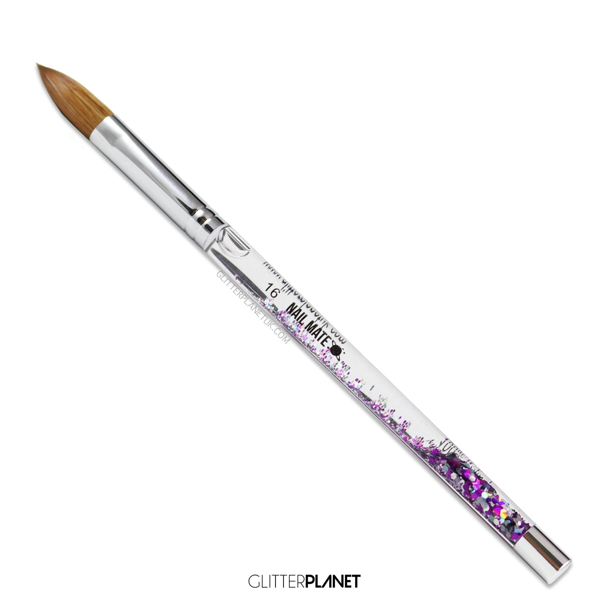 100% Kolinsky Acrylic Nail Brush | Galaxy Aqua