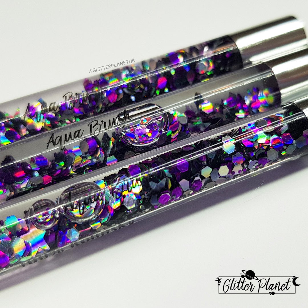 100% Kolinsky Acrylic Nail Brush | Galaxy Aqua