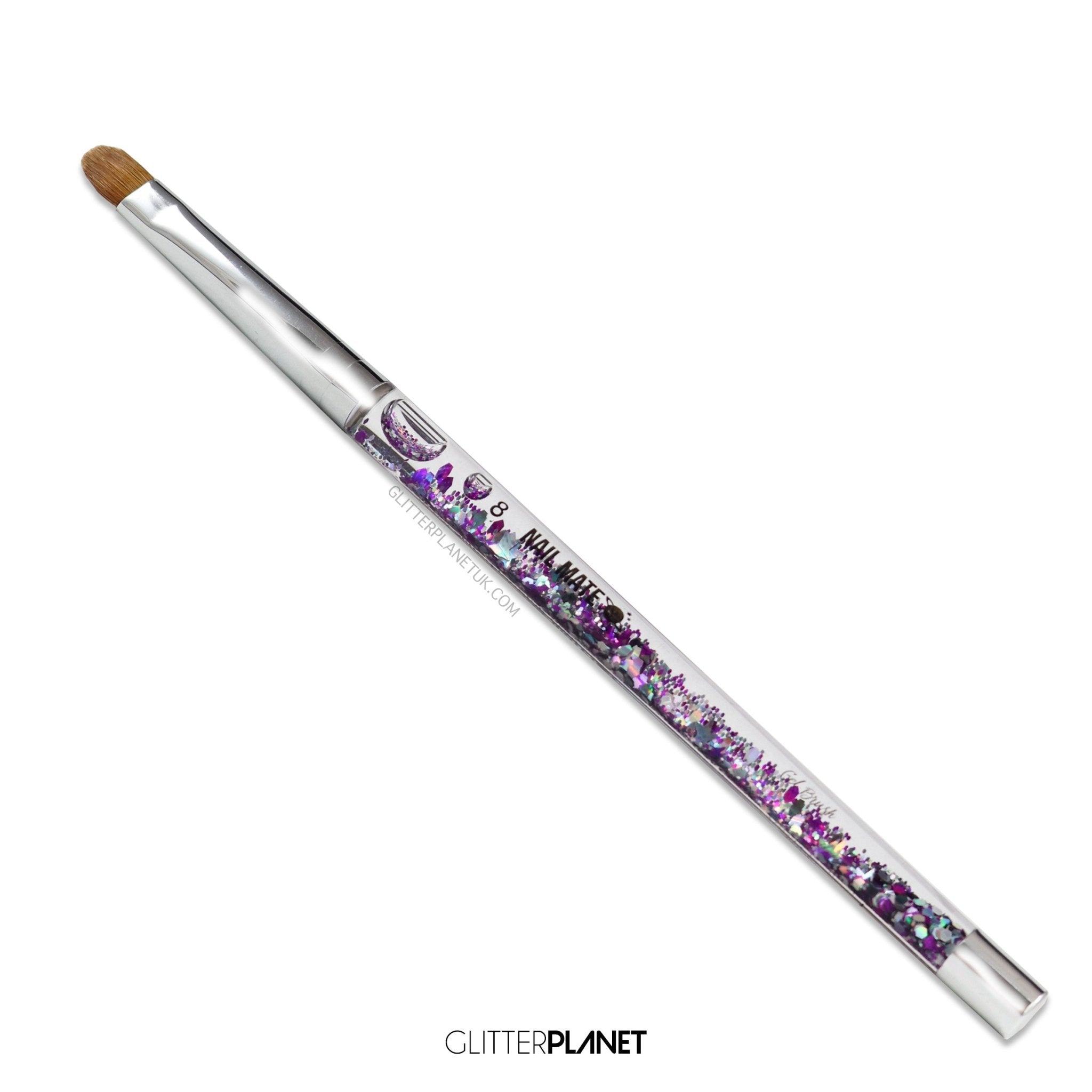 100% Kolinsky Gel Nail Brush | Galaxy Aqua