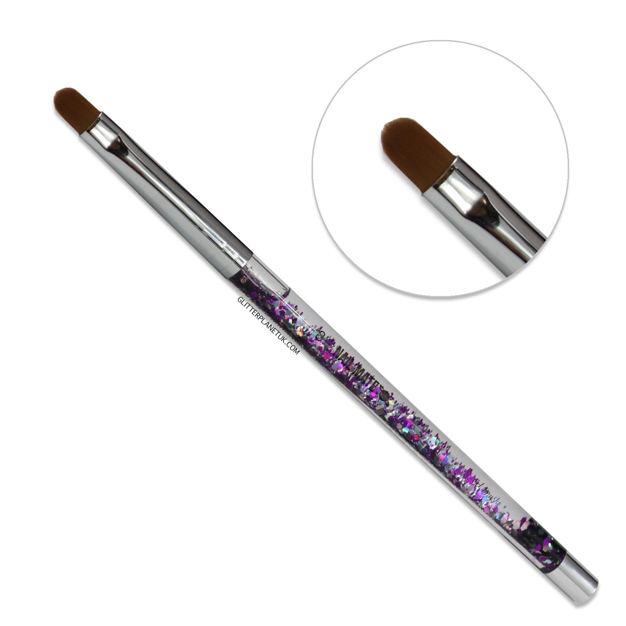 100% Synthetic Gel Nail Brush | Galaxy Aqua