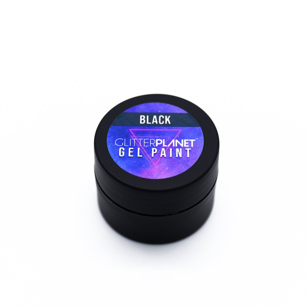 Black Gel Paint - No Wipe 8ml - Glitter Planet