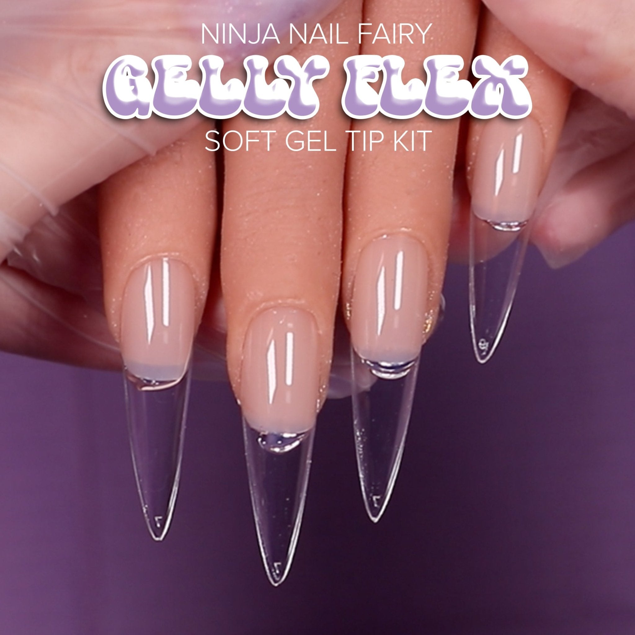 GELLY FLEX Full Cover Soft Gel Nails Tip Kit