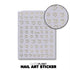 Heart outline Nail Stickers