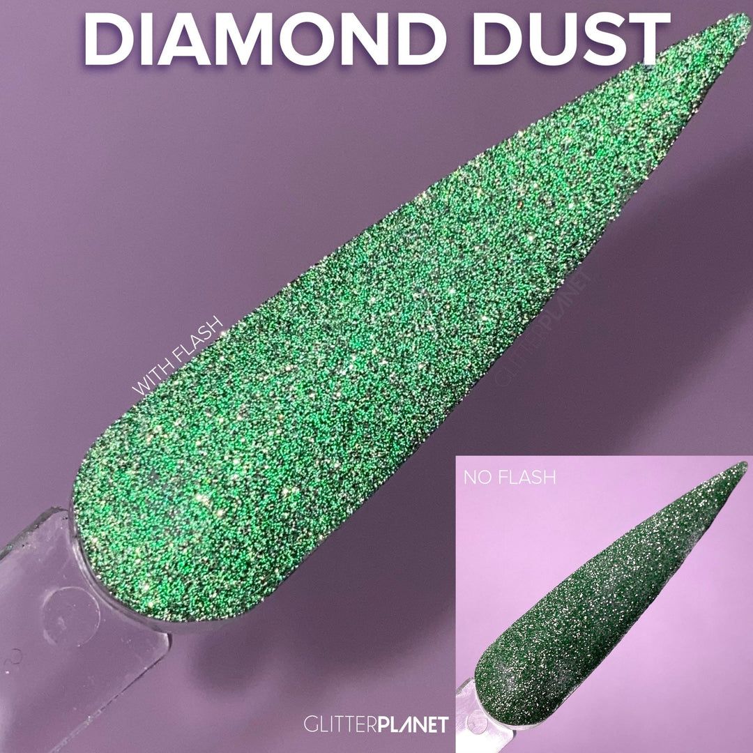 Loose Nail Glitter | Green Diamond Dust Reflective Glitter 5ml