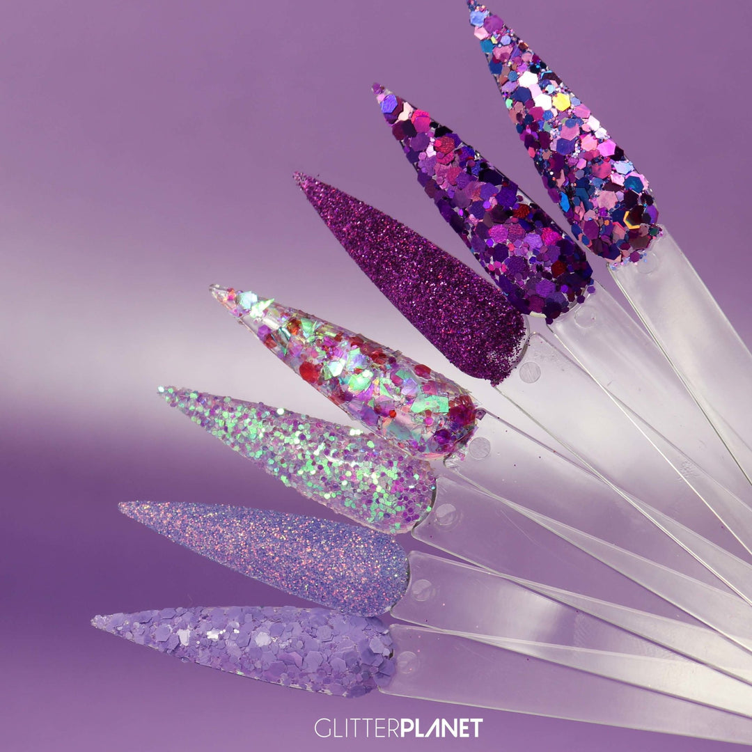 Loose Nail Glitter | Purple Glitter Top Picks Bundle-011