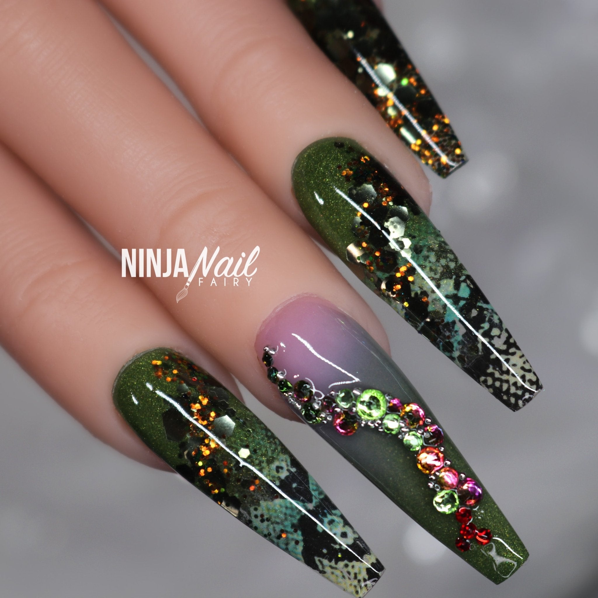 Nail Art Foil | 10pcs Faux Snake Skin Effect Set