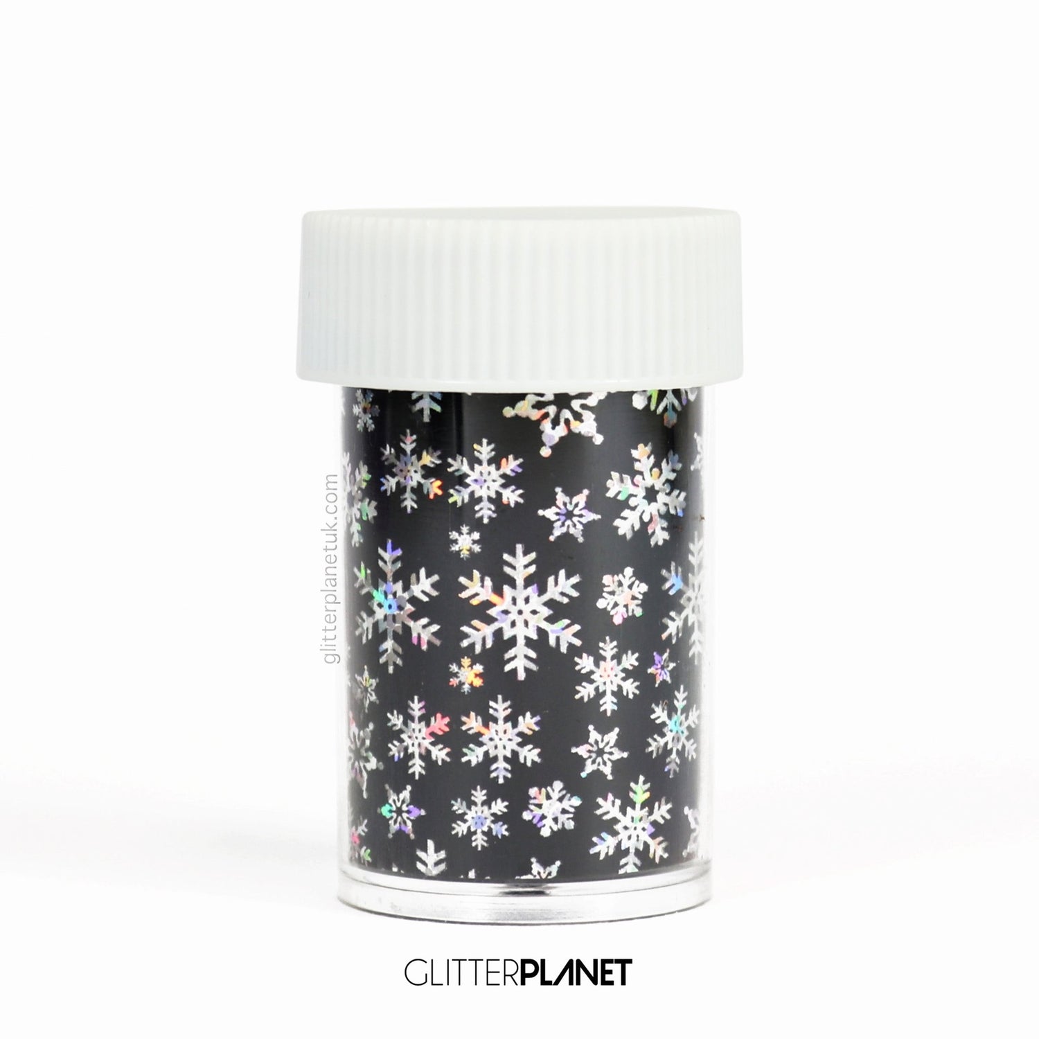 Nail Art Foil | Black & Silver Holo Snowflake