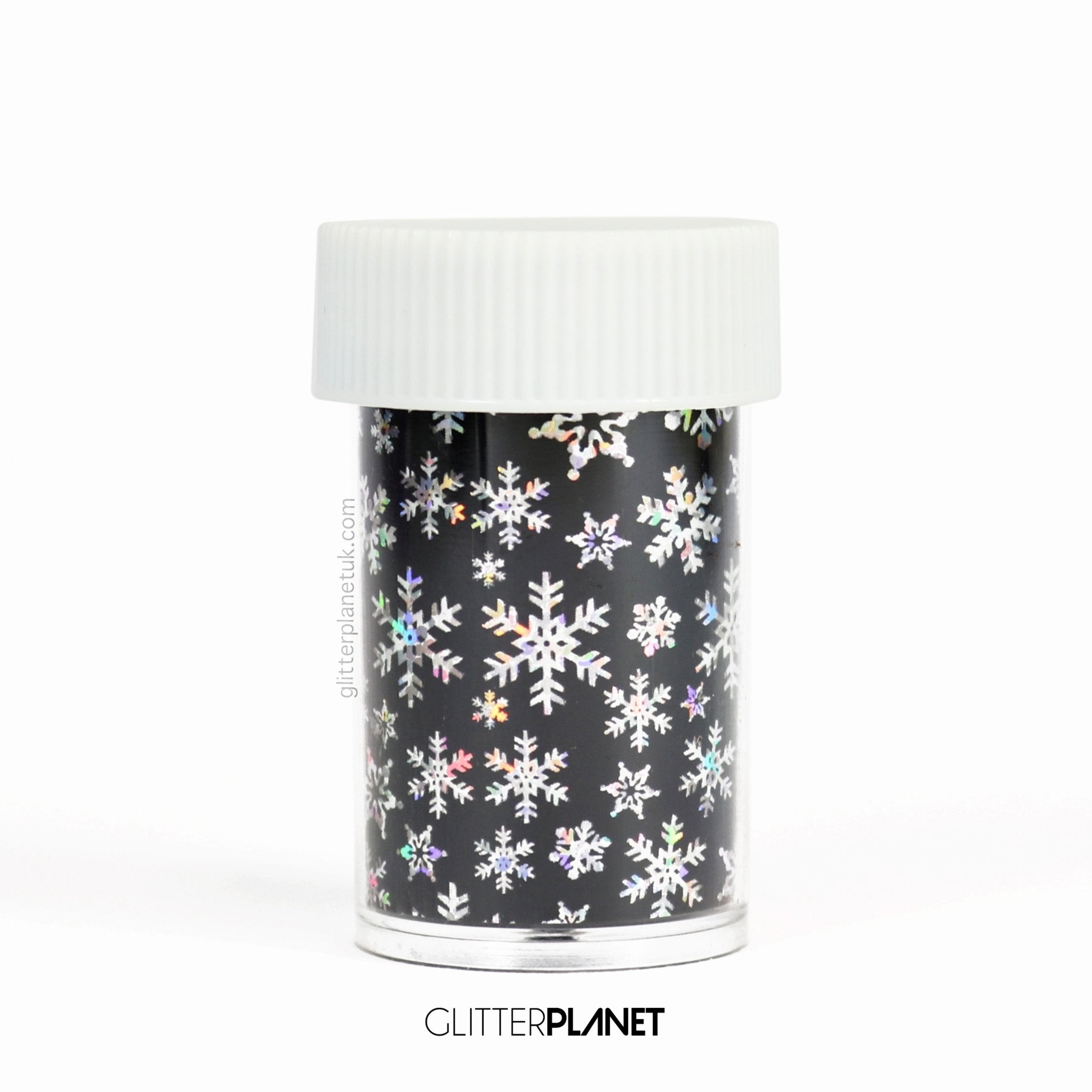 Nail Art Foil | Black & Silver Holo Snowflake