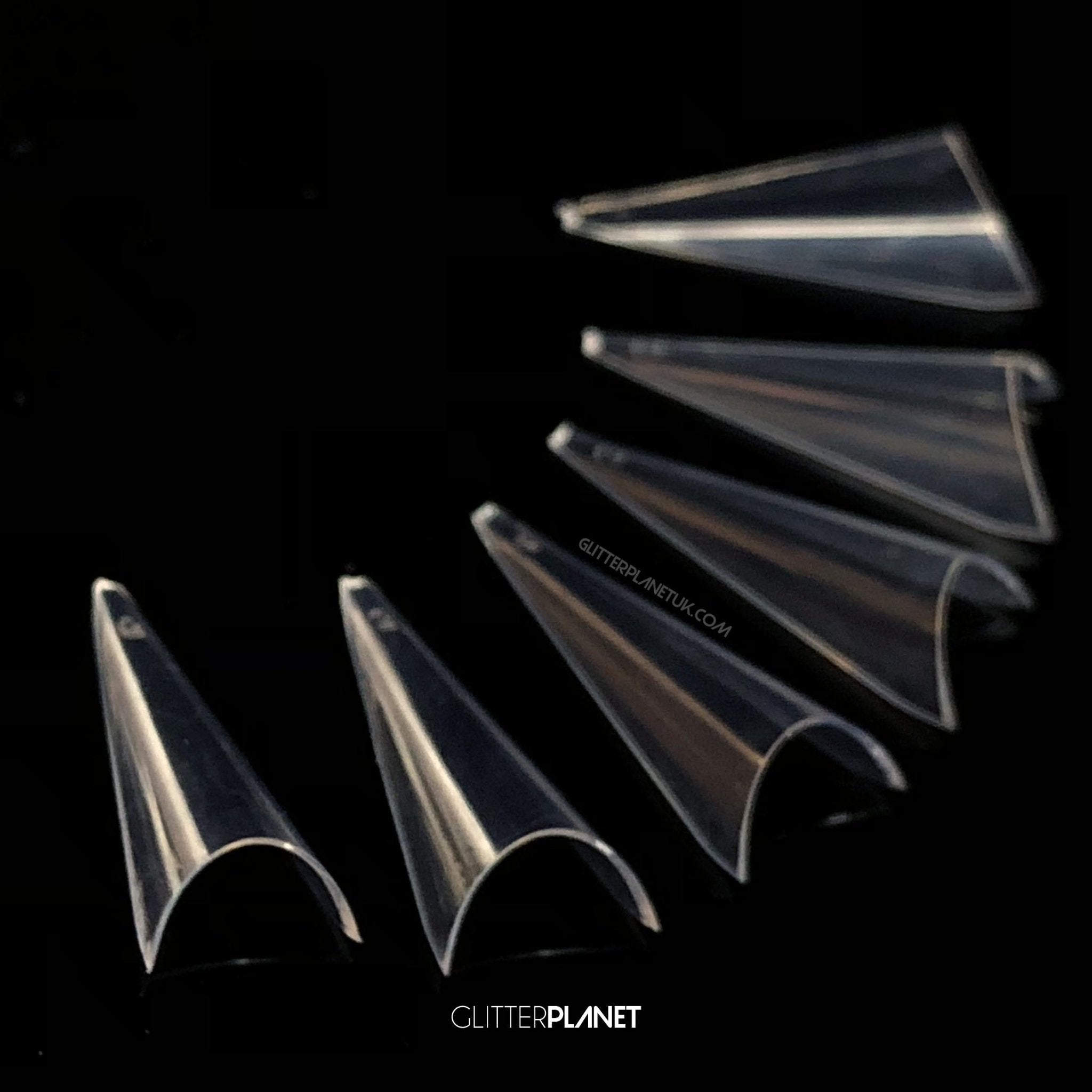 Nail Tips | Clear Pre Pinched Stiletto - 500pcs