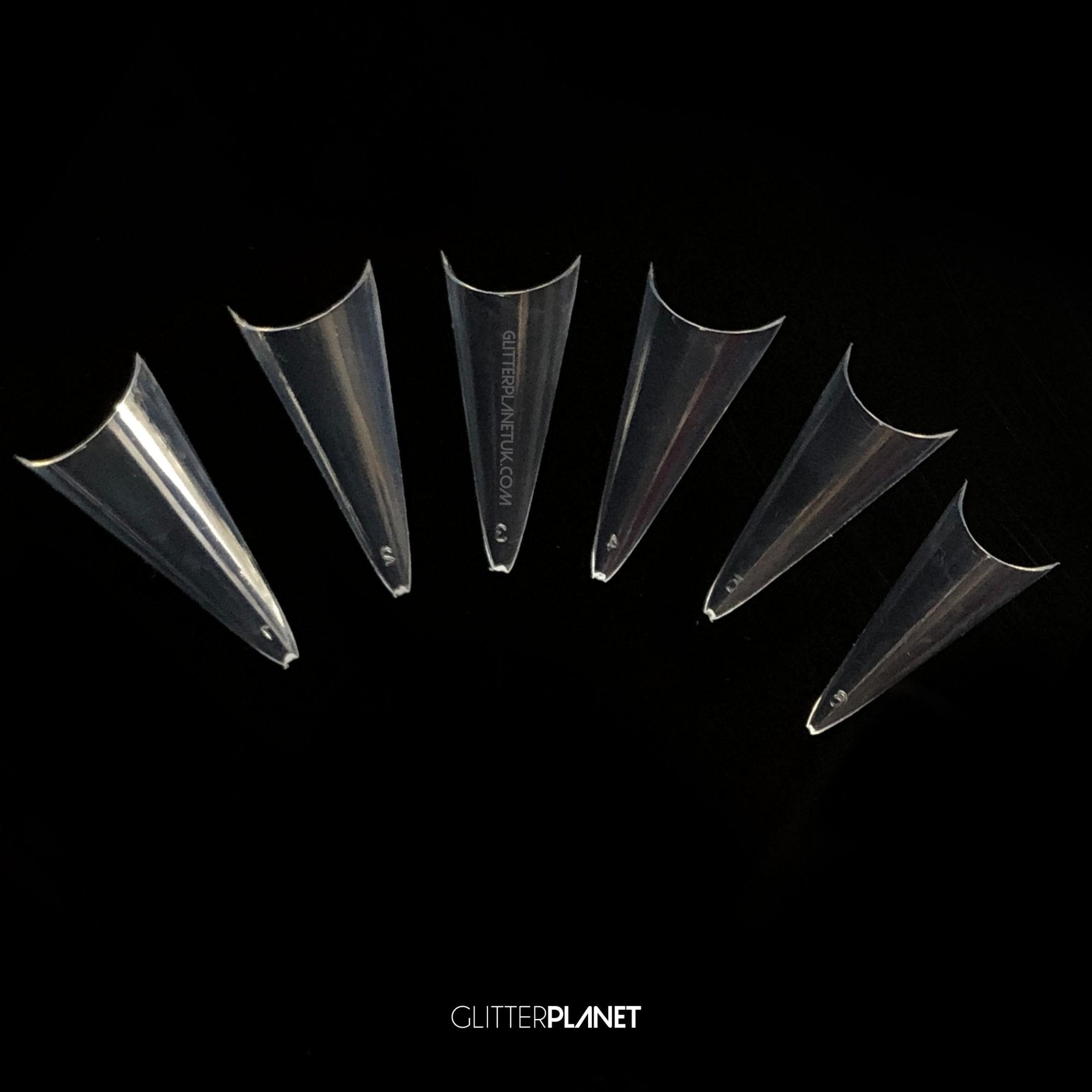 Nail Tips | Clear Pre Pinched Stiletto - 500pcs