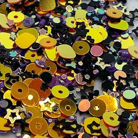 Pumpkin Patch - Purple, Gold & Black Glitter - Glitter Planet