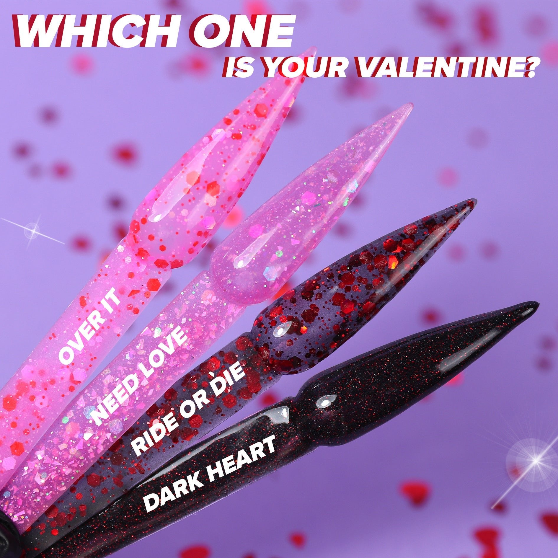 Ride or Die Black & Red Acrylic Powder