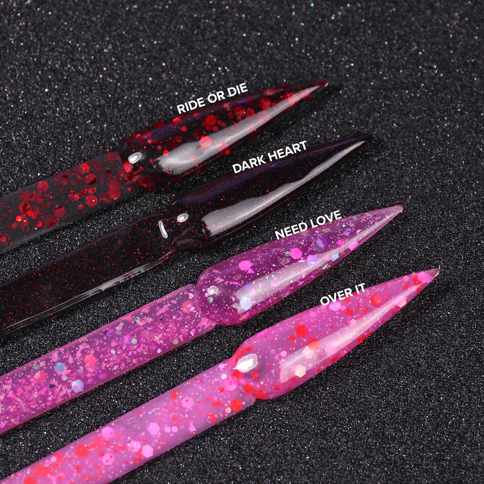 Ride or Die Black & Red Acrylic Powder