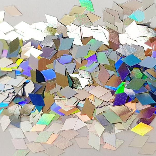 Silver Holographic Diamond - 2mm