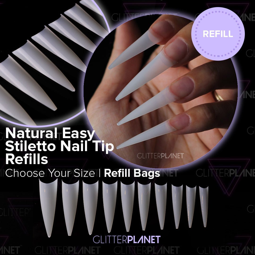 Single Size Refill Nail Tips | Natural Easy Tips