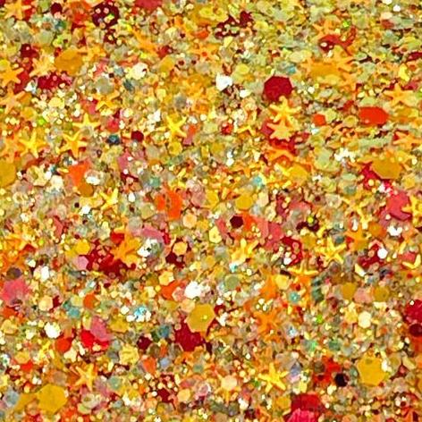 So Cosy - Gold and Orange Nail Glitter - Glitter Planet
